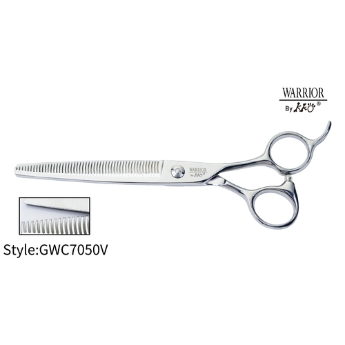 KKO Warrior Scissors Thinner with 50 V Teeth 7"