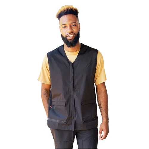 Ladybird Black V Neck Mesh Back Vest [Size: Small]