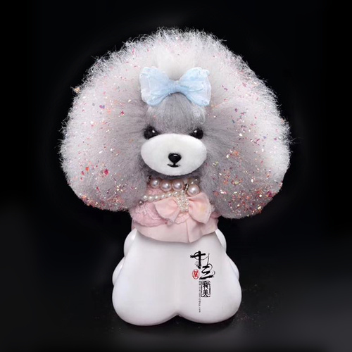 Mr. Jiang Teddy Bear Head Hair / Model Dog [Grey]