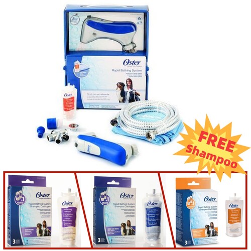 OSTER Rapid Bath System + 3 Shampoo Combo [Total Value $148.8]