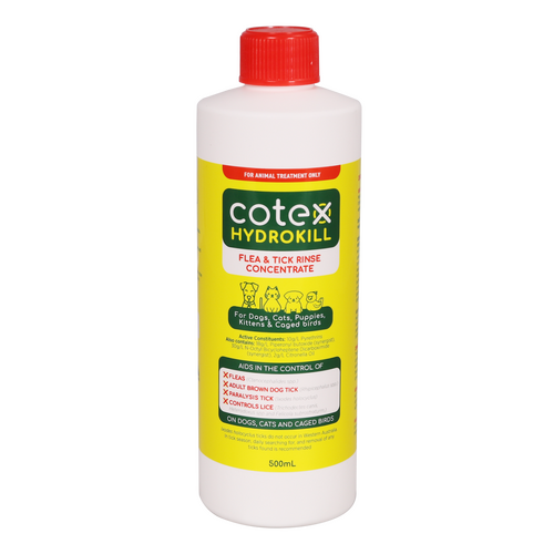 Cotex Hydrokill Flea & Tick Rinse Concentrate 500ml