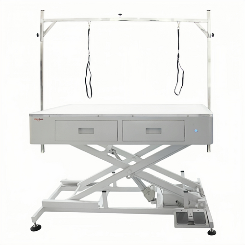 Shernbao Attractive LED Electric Lifting Table with Drawers