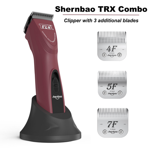Shernbao TRX Brushless A5 Cordless Clipper with 4F/5F/7F Blade Combo