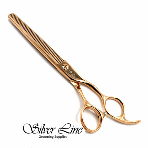 Silver Line Shear Thinner 7" Rose Gold