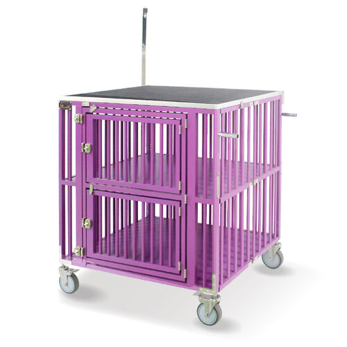 SolidPet Show Trolley 2 Berth with 5" Wheels Large - Purple