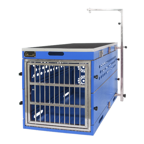 SolidPet Folding Dog Show Aircraft Cage Size 3 - Blue