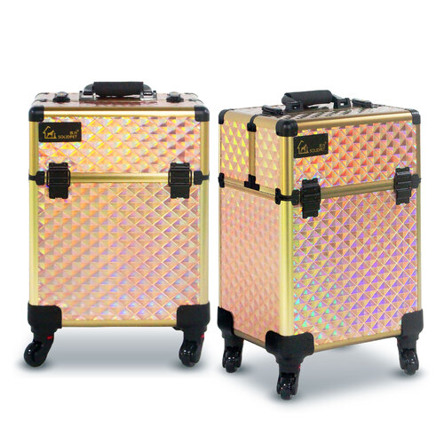 SolidPet Pro Grooming Tool Box with Trolley - Rose Gold