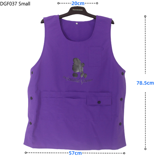 SolidPet Grooming Vest with Pocket - Purple [Size: Small]