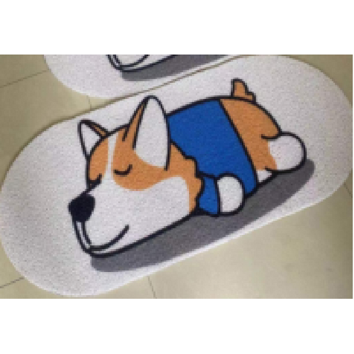 Bathing Mat 110cm x 50cm Oval - Sleepy Corgi