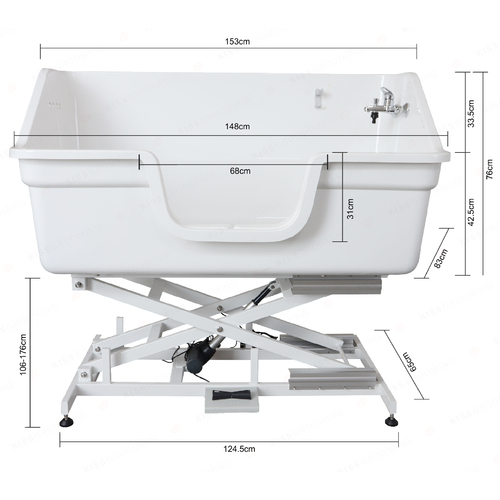 Aeolus Fiberglass Electric Lifting Bath Tub Jumbo BTF180