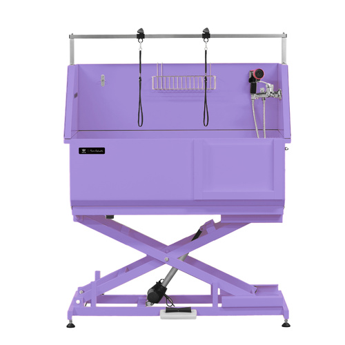 Aeolus All-In-One Electric Lifting Bath Tub (Sliding Door) with S/S Base - Lilac Purple