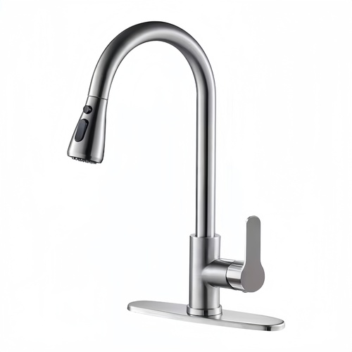 SUS304 Stainless Steel Pull-Out Sink Mixer Tap with WaterMark