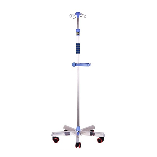 Stainless Steel IV Pole Infusion Drip Stand for Vet Operation