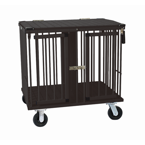 Aeolus 2-Berth Show Trolley with 6" Rubber Wheels - Large [BLACK]