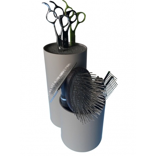 Aeolus Double Stump Scissors Cylinder - Grey