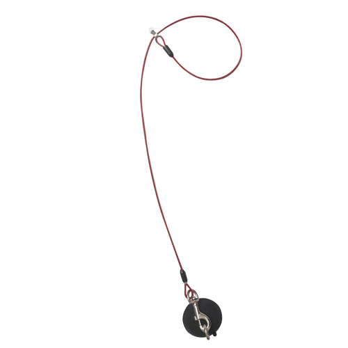 Aeolus Grooming Noose 3mm Steel Rope with Suction Cup - Red
