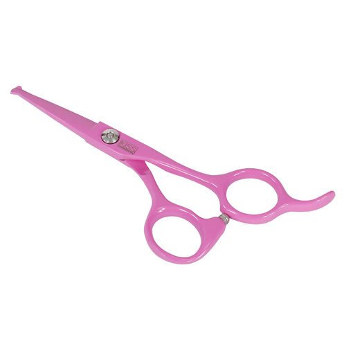 Swan Facial Scissors Round Tip 4.5" [Pink]