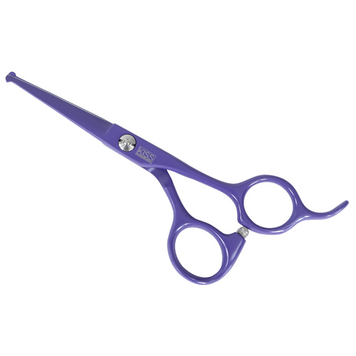 Swan Facial Scissors Round Tip 4.5" [Purple]