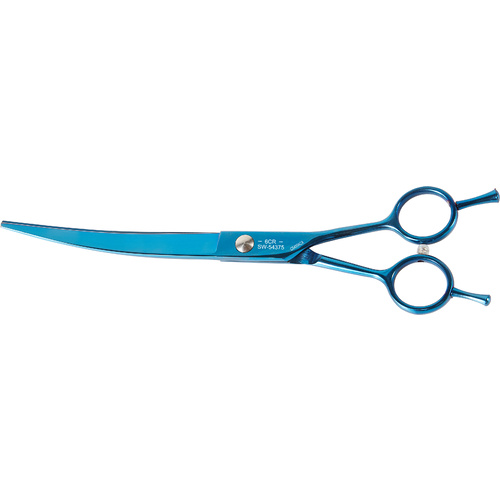 Swan Stainless Scissors - Curved 7.5" [Blue]