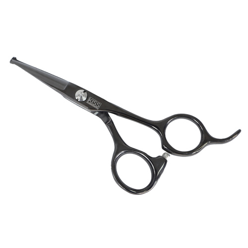 Swan Facial Scissors Round Tip 4.5" [Black]