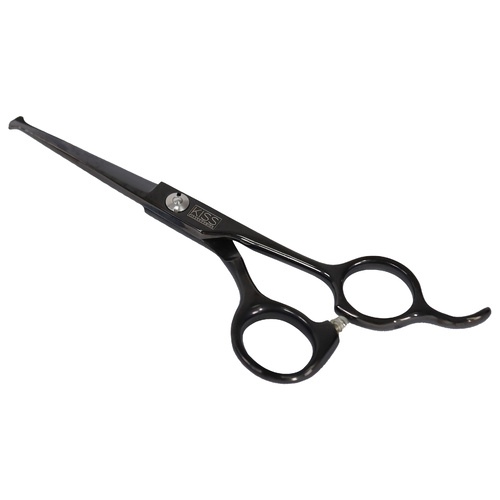 Swan Facial Scissors Round Tip 5" [Black]