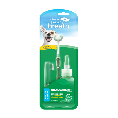 Tropiclean Fresh Breath Oral Care Kit for Small Medium Dogs