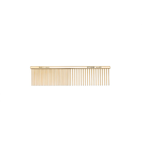 Utsumi 7.6" ECO #4 Brass Comb 1.5" Teeth, Half & Half - Gold