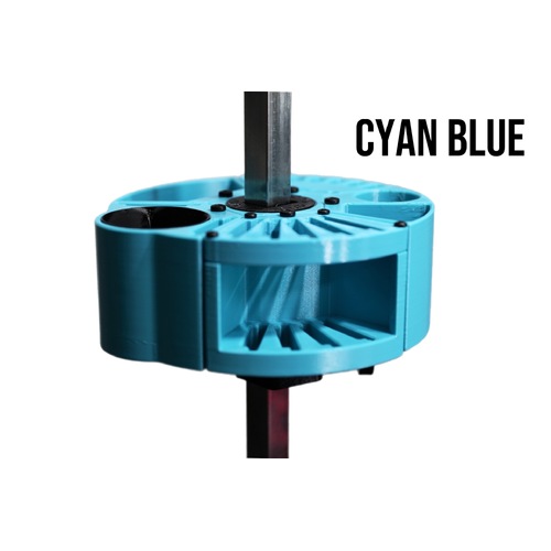 Vanity Fur Houndabout Caddy with Pole and Tabletop - Cyan