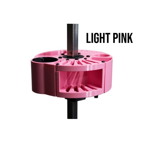 Vanity Fur Houndabout Caddy with Pole and Tabletop - Light Pink