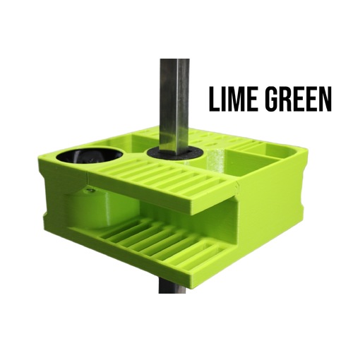 Vanity Fur Mini Cube Caddy with Pole and Tabletop - Lime Green